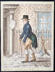 Maecenas in pursuit of the Fine Arts, or Scene, Pall Mall; A Frosty Morning